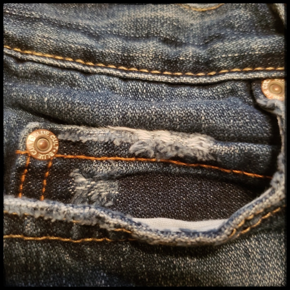Blue Cult Slightly Distressed Blue Jeans size 26 - Picture 6 of 7